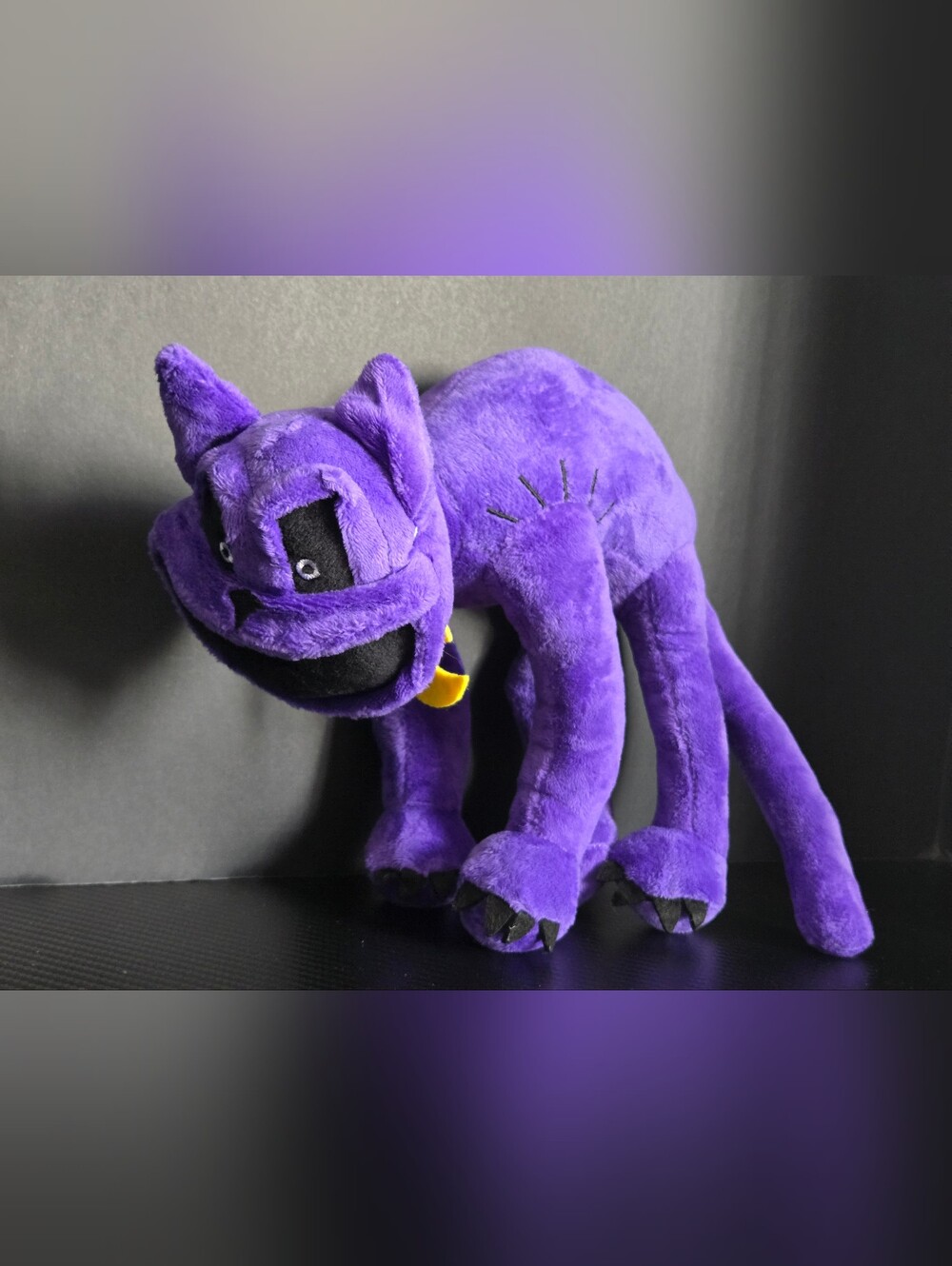 Catnip Poppy Playtime Plush - Purple Horror Goth Art Cat